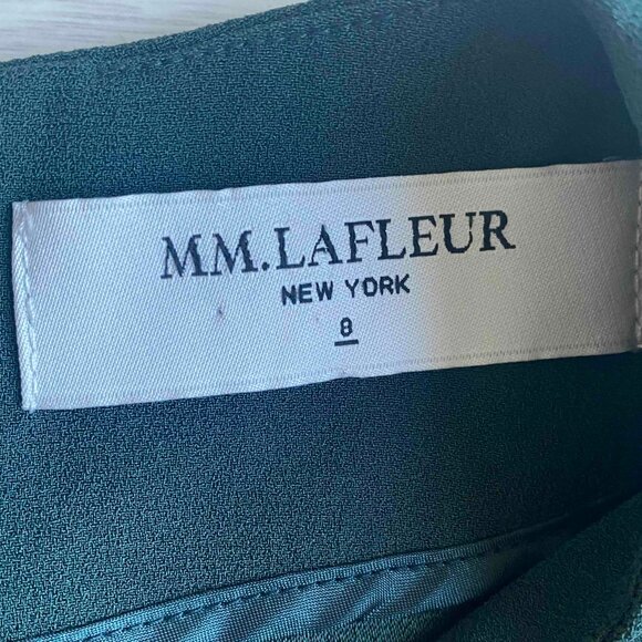 MM LaFleur Kelly Green Shift Midi Dress Size 8 Career Workwear Professional - Picture 6 of 9